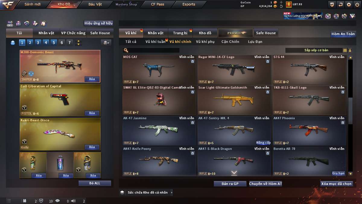 shop acc cf uy tin gia re